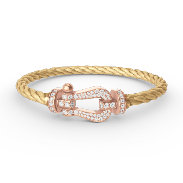 [Royal Jewelry]FORCE LARGE HORSESHOE FULL DIAMOND BRACELET ROSE GOLD