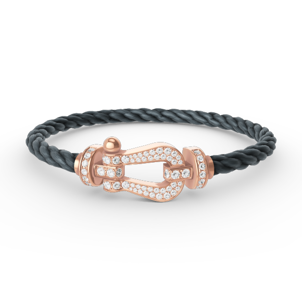 [Royal Jewelry]FORCE LARGE HORSESHOE FULL DIAMOND BRACELET ROSE GOLD