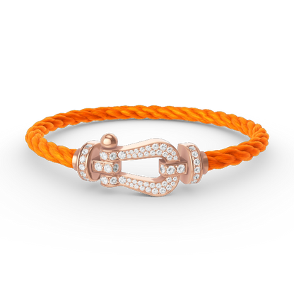 [Royal Jewelry]FORCE LARGE HORSESHOE FULL DIAMOND BRACELET ROSE GOLD