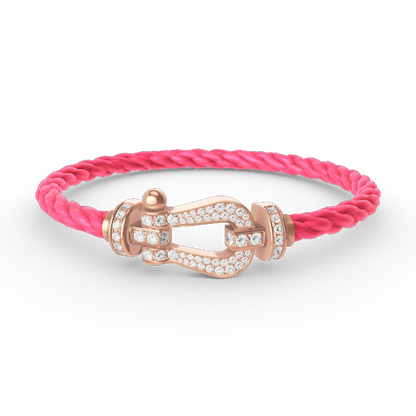 [Royal Jewelry]FORCE LARGE HORSESHOE FULL DIAMOND BRACELET ROSE GOLD