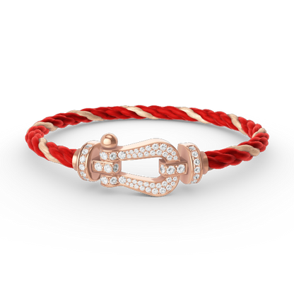 [Royal Jewelry]FORCE LARGE HORSESHOE FULL DIAMOND BRACELET ROSE GOLD