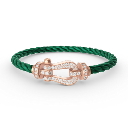 [Royal Jewelry]FORCE LARGE HORSESHOE FULL DIAMOND BRACELET ROSE GOLD