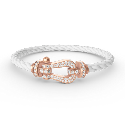 [Royal Jewelry]FORCE LARGE HORSESHOE FULL DIAMOND BRACELET ROSE GOLD