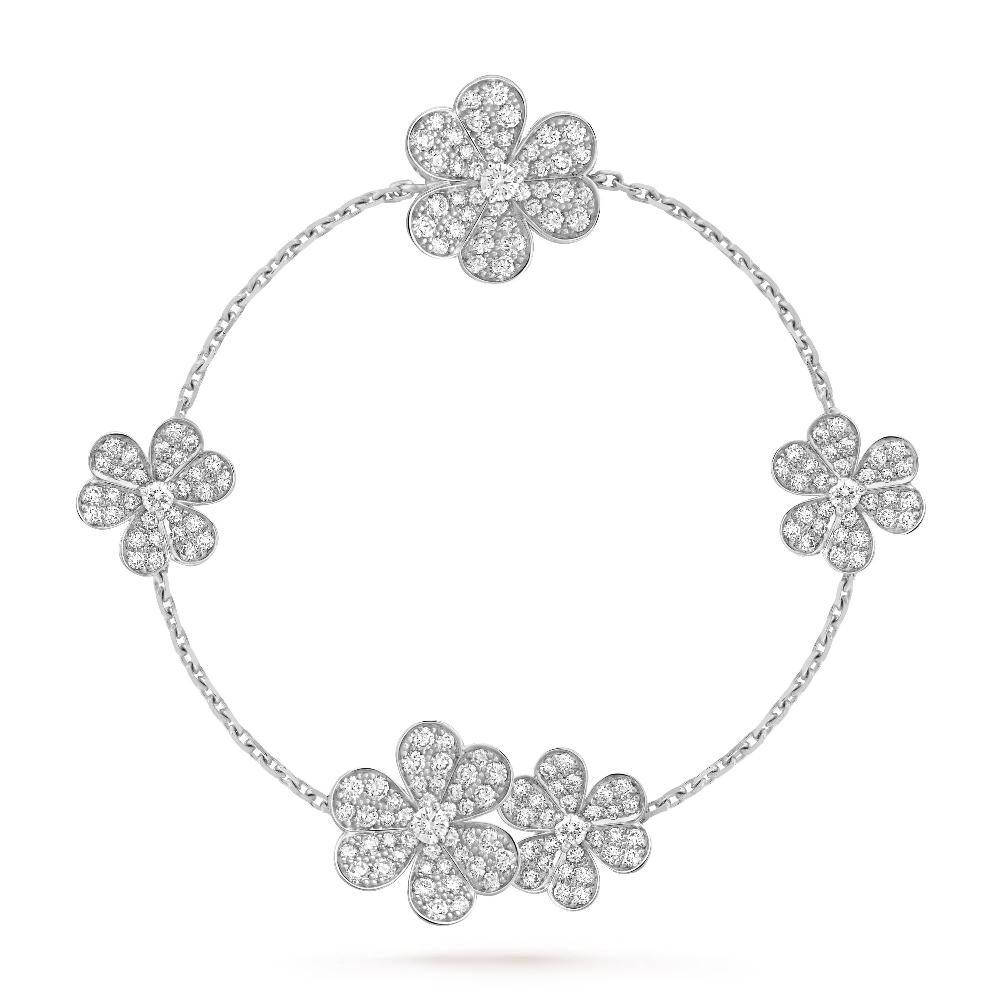 [Royal Jewelry]FRIVOLE SILVER 5 FLOWERS BRACELET