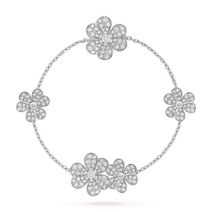 [Royal Jewelry]FRIVOLE SILVER 5 FLOWERS BRACELET