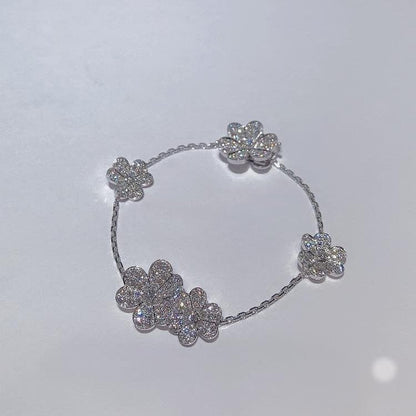 [Royal Jewelry]FRIVOLE SILVER 5 FLOWERS BRACELET