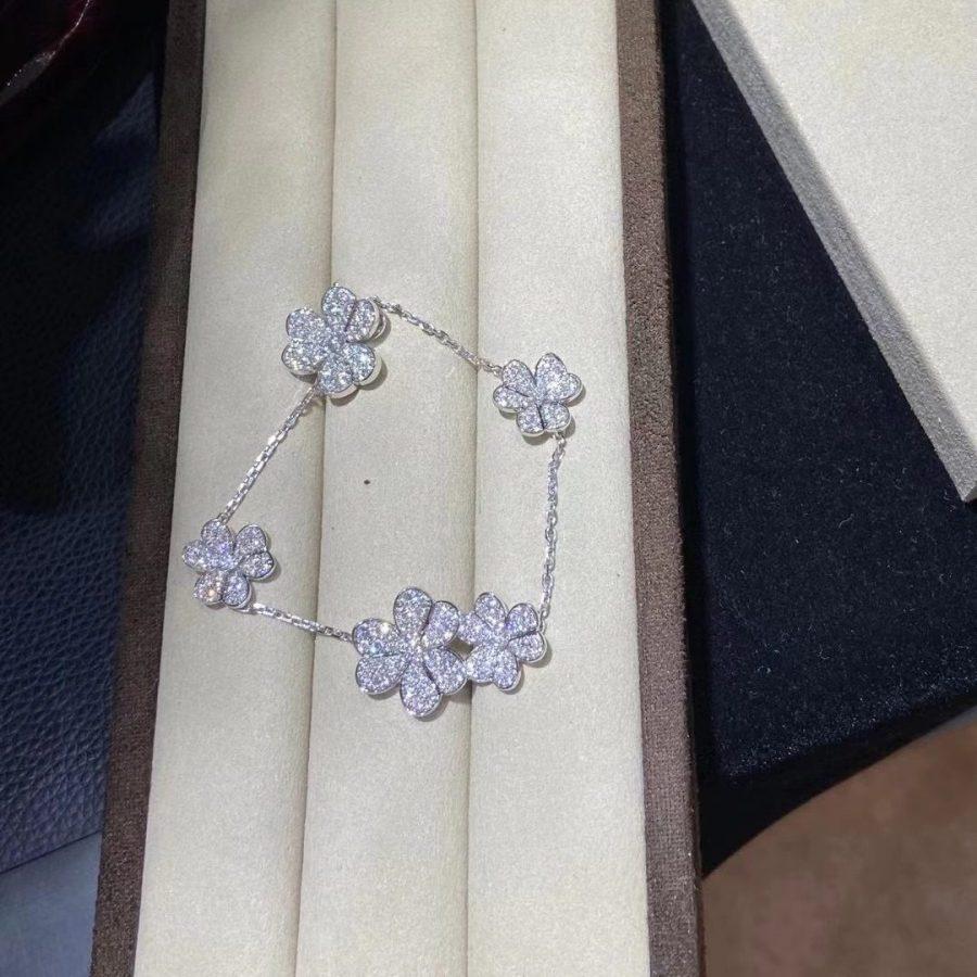 [Royal Jewelry]FRIVOLE SILVER 5 FLOWERS BRACELET