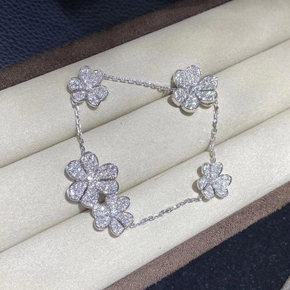 [Royal Jewelry]FRIVOLE SILVER 5 FLOWERS BRACELET