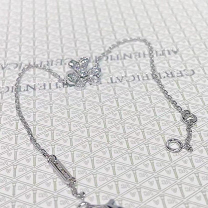 [Royal Jewelry]FRIVOLE SILVER FLOWER DIAMOND BRACELET