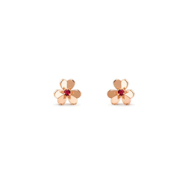 [Royal Jewelry]FRIVOLE  FLOWER PINK EARRINGS