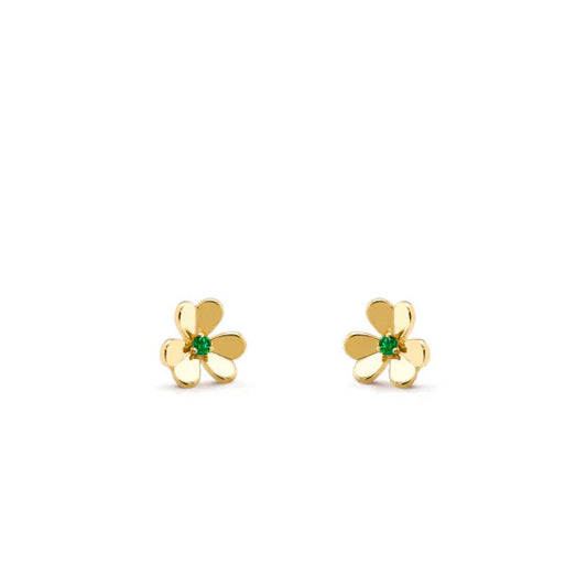 [Royal Jewelry]FRIVOLE  FLOWER MALACHITE EARRINGS