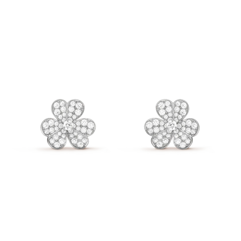 [Royal Jewelry]FRIVOLE SILVER FLOWER DIAMOND EARRINGS