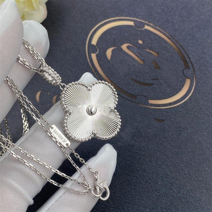 [Royal Jewelry]CLOVER 25MM SILVER BIG CLOVER NECKLACE