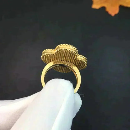 [Royal Jewelry]BAGUE TRÈFLE MALACHITE