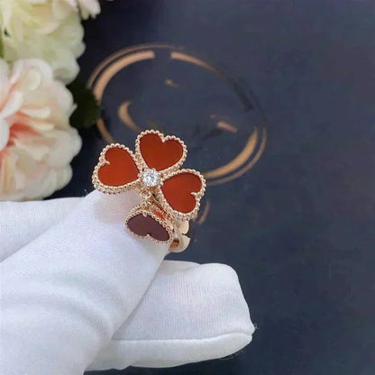 [Royal Jewelry]SWEET CLOVER CARNELIAN RING