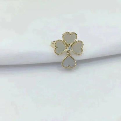 [Royal Jewelry]SWEET CLOVER WHITE MOP RING