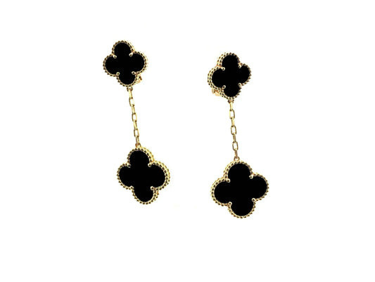 [Royal Jewelry]CLOVER 2 MOTIFS  EARRINGS (MULTIPLE CHOICESC