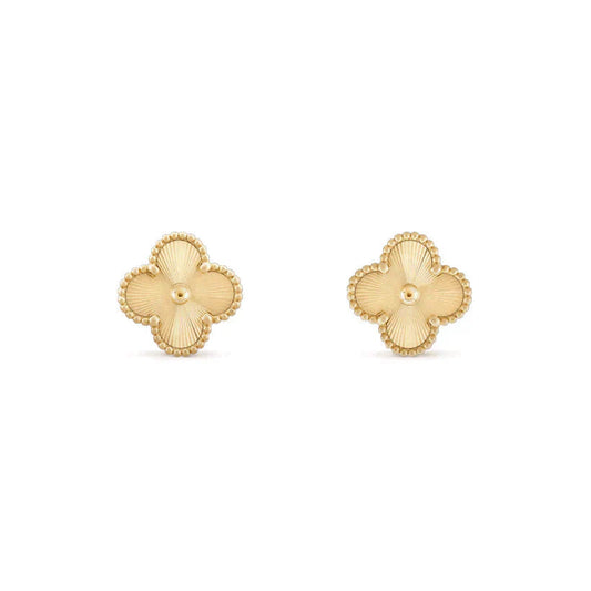 [Royal Jewelry]CLOVER MEDIUM 1 MOTIFS LASER EARRINGS